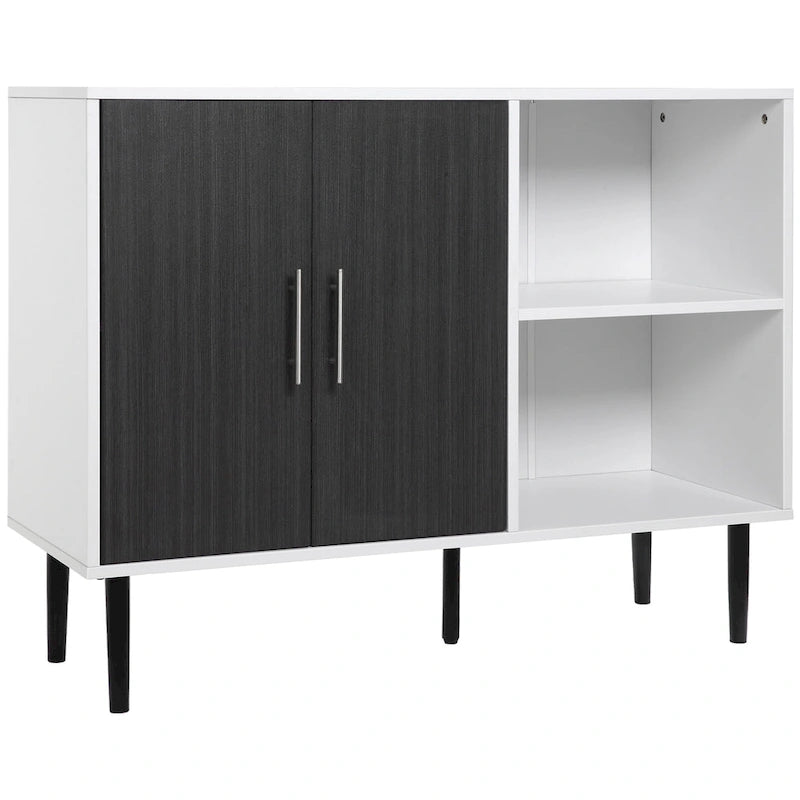 Buffet Cabinet Storage Sideboard with Adjustable Shelf, 2-Door Kitchen Cupboard, Grey