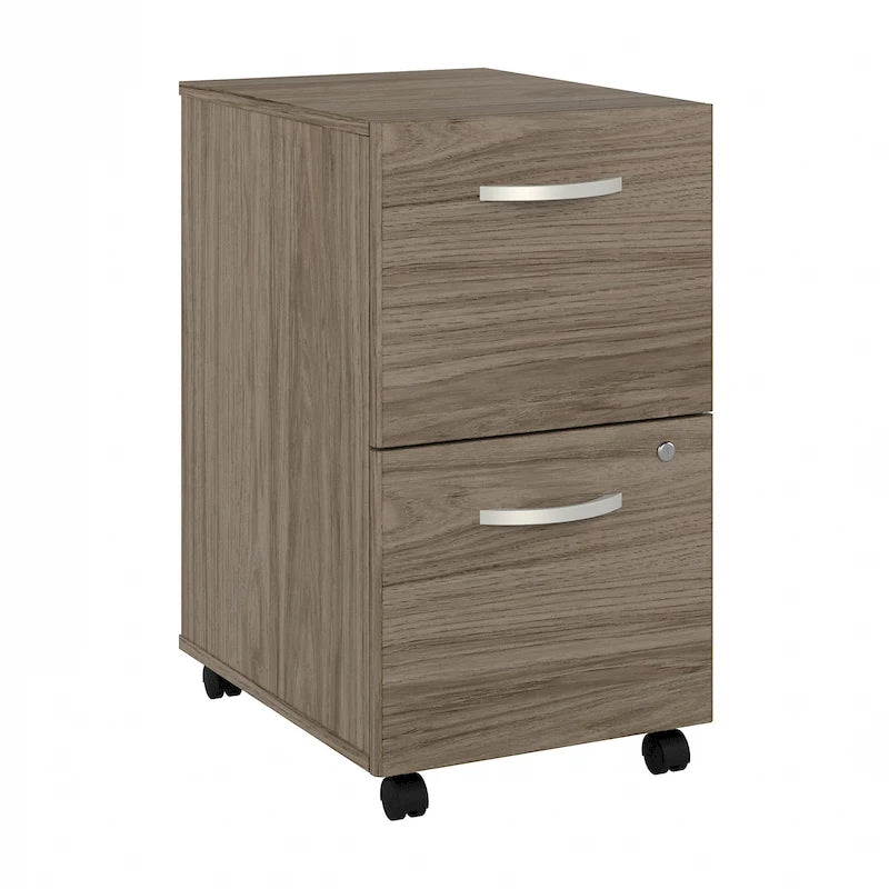 2-Drawer Mobile File Cabinet with Locking Drawers and Casters