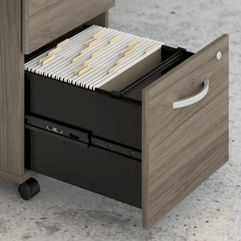 2-Drawer Mobile File Cabinet with Locking Drawers and Casters