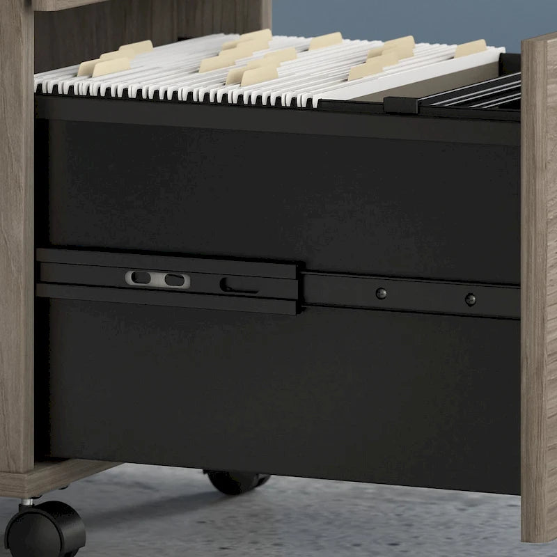2-Drawer Mobile File Cabinet with Locking Drawers and Casters