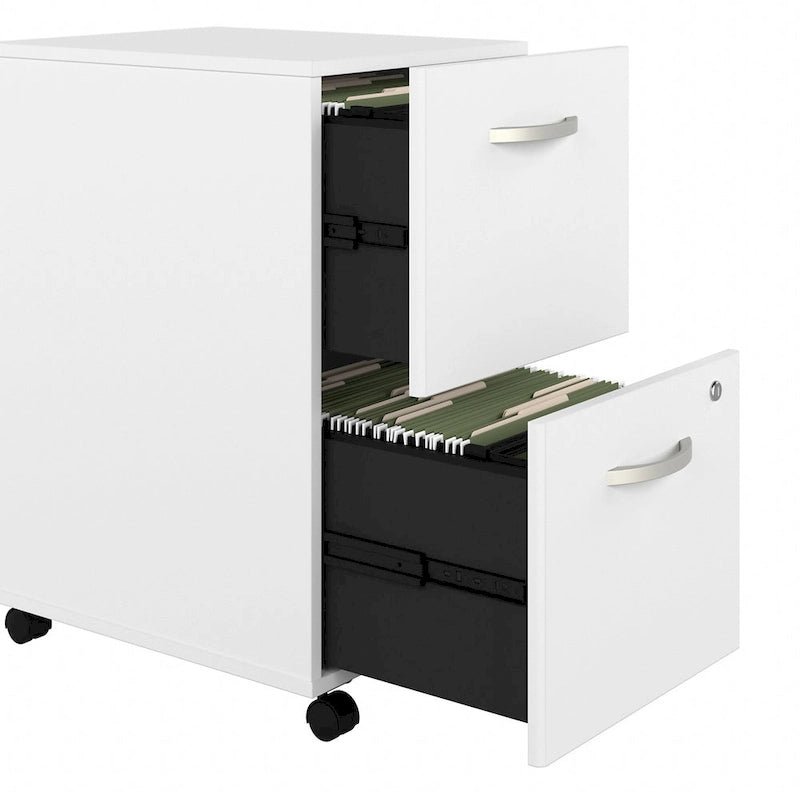 2-Drawer Mobile File Cabinet with Locking Drawers and Casters