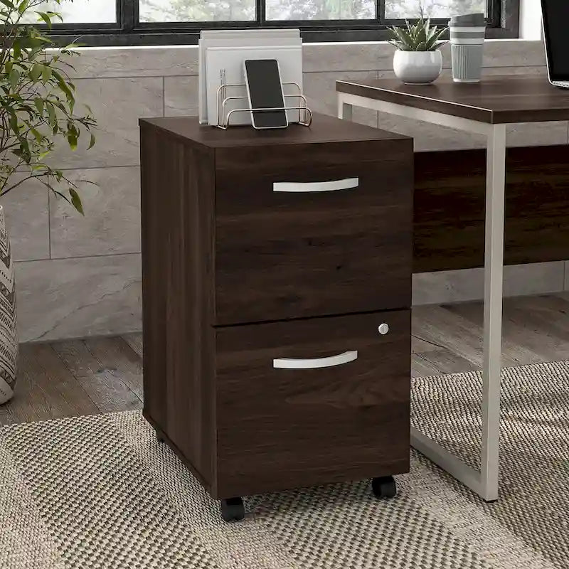 2-Drawer Mobile File Cabinet with Locking Drawers and Casters