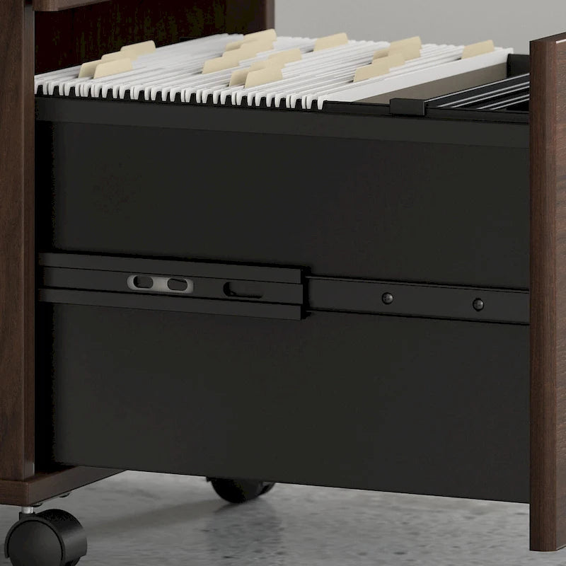 2-Drawer Mobile File Cabinet with Locking Drawers and Casters