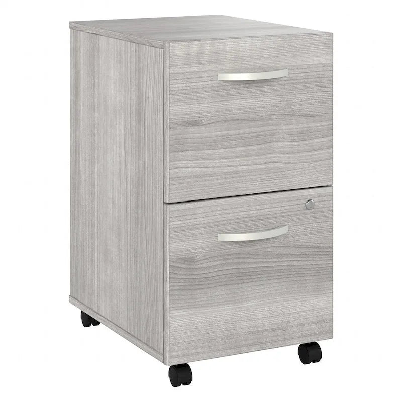 2-Drawer Mobile File Cabinet with Locking Drawers and Casters