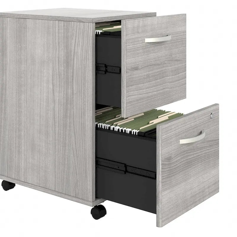 2-Drawer Mobile File Cabinet with Locking Drawers and Casters