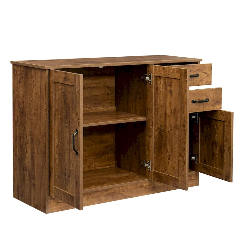 Modern Wood Buffet Sideboard with 3 Doors & 2 Drawers