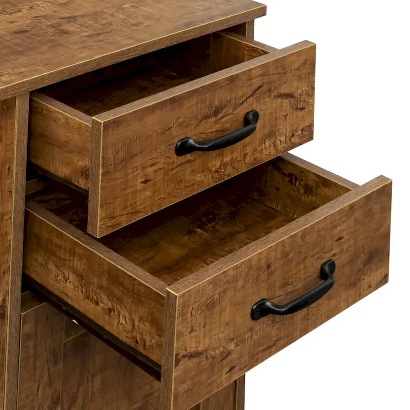 Modern Wood Buffet Sideboard with 3 Doors & 2 Drawers