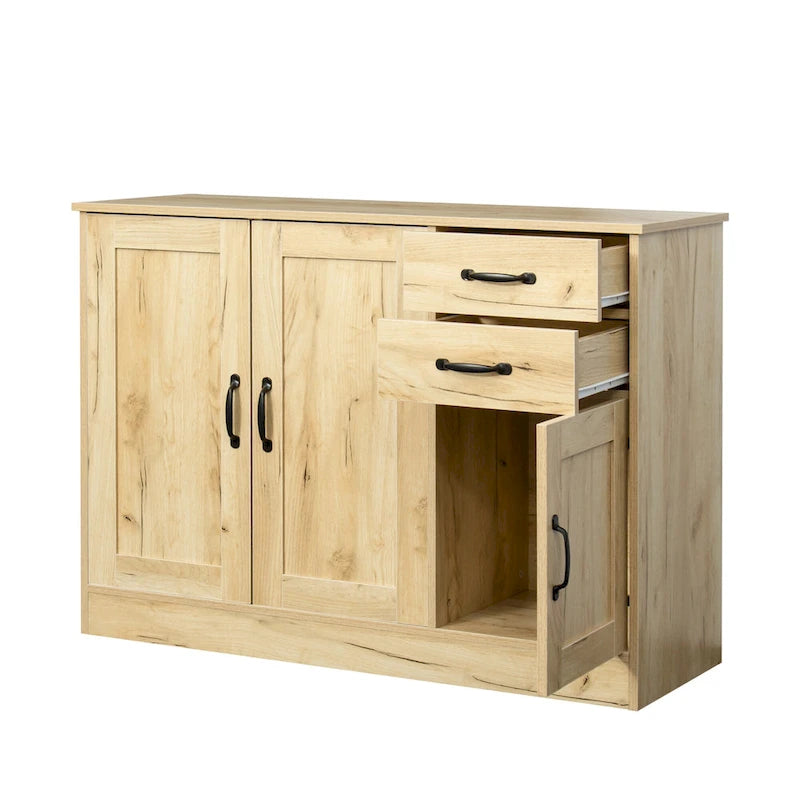 Modern Wood Buffet Sideboard with 3 Doors & 2 Drawers