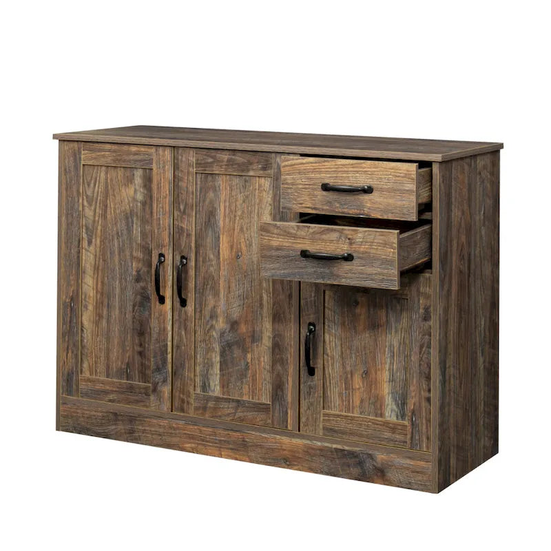 Modern Wood Buffet Sideboard with 3 Doors & 2 Drawers