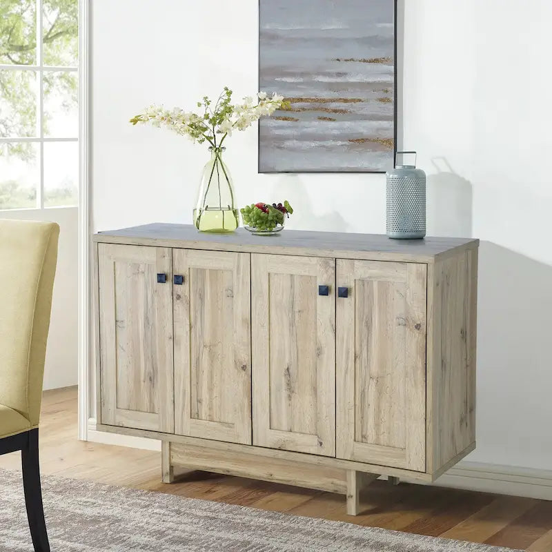 Rustic Wood Sideboard Storage Cabinet with 2 Doors – 47 Inch