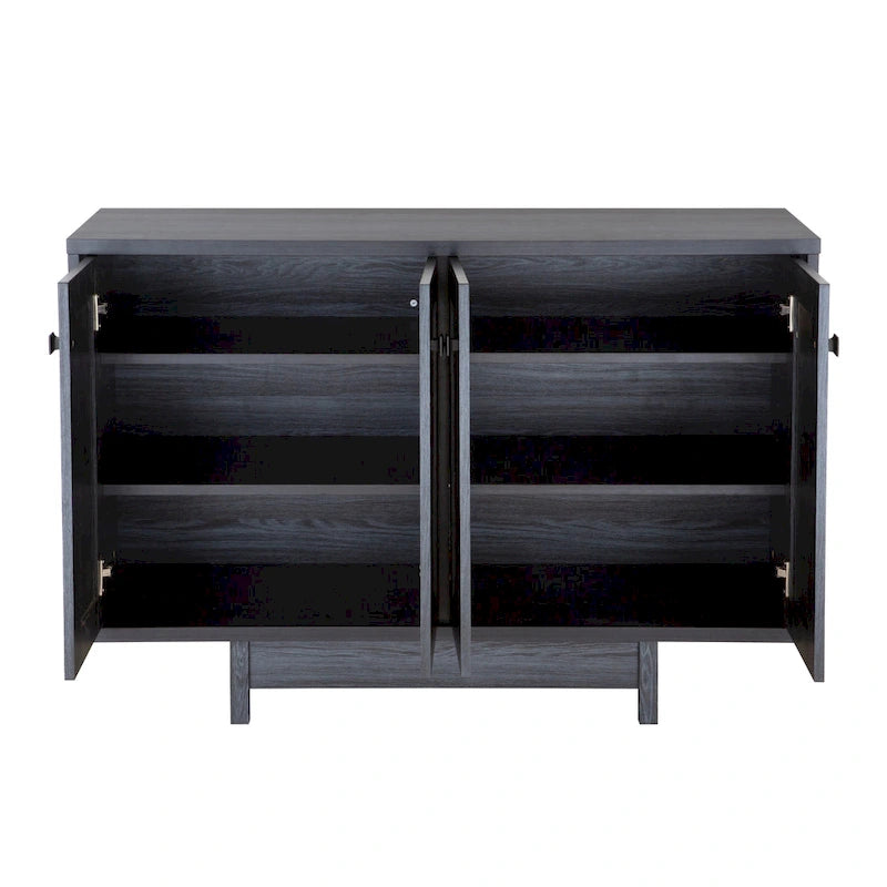 Rustic Wood Sideboard Storage Cabinet with 2 Doors – 47 Inch