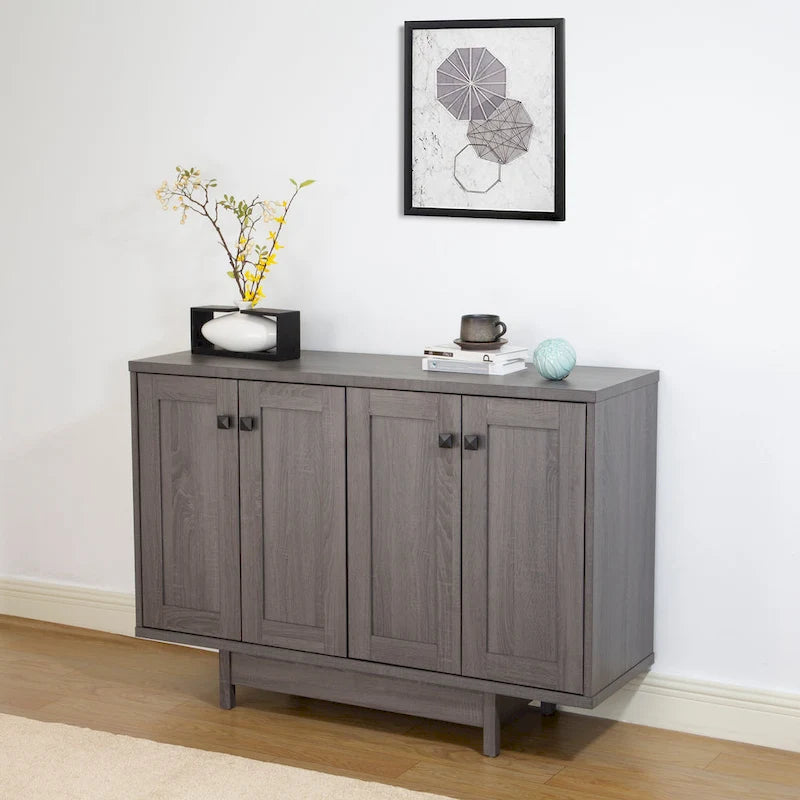 Rustic Wood Sideboard Storage Cabinet with 2 Doors – 47 Inch