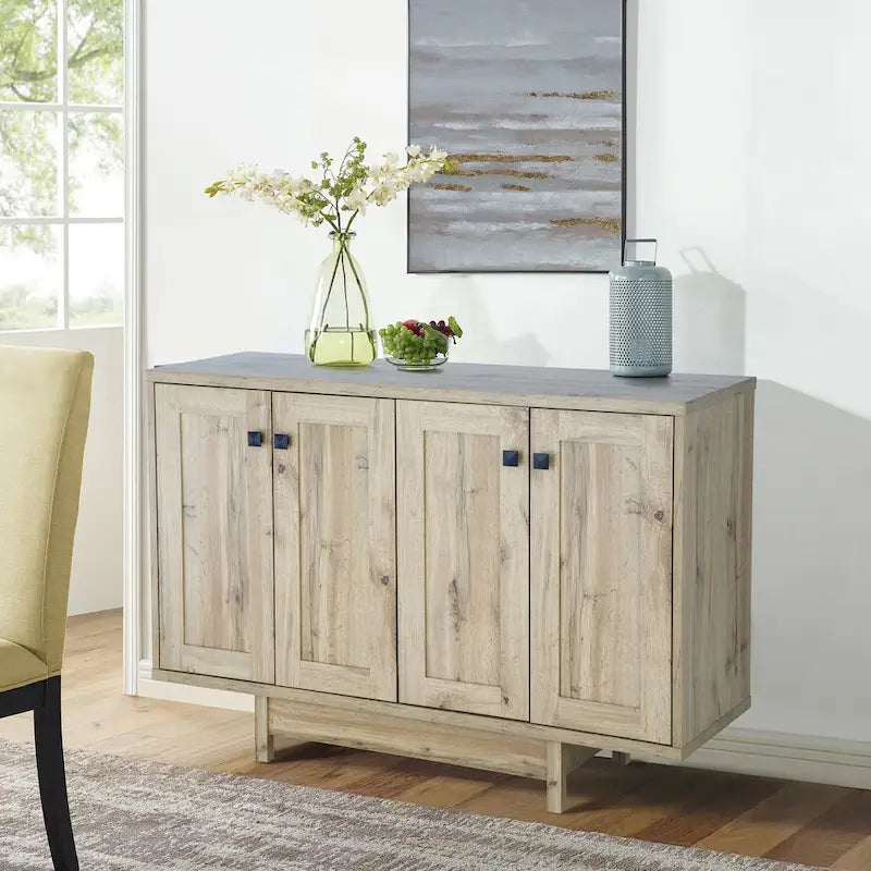 Rustic Wood Sideboard Storage Cabinet with 2 Doors – 47 Inch