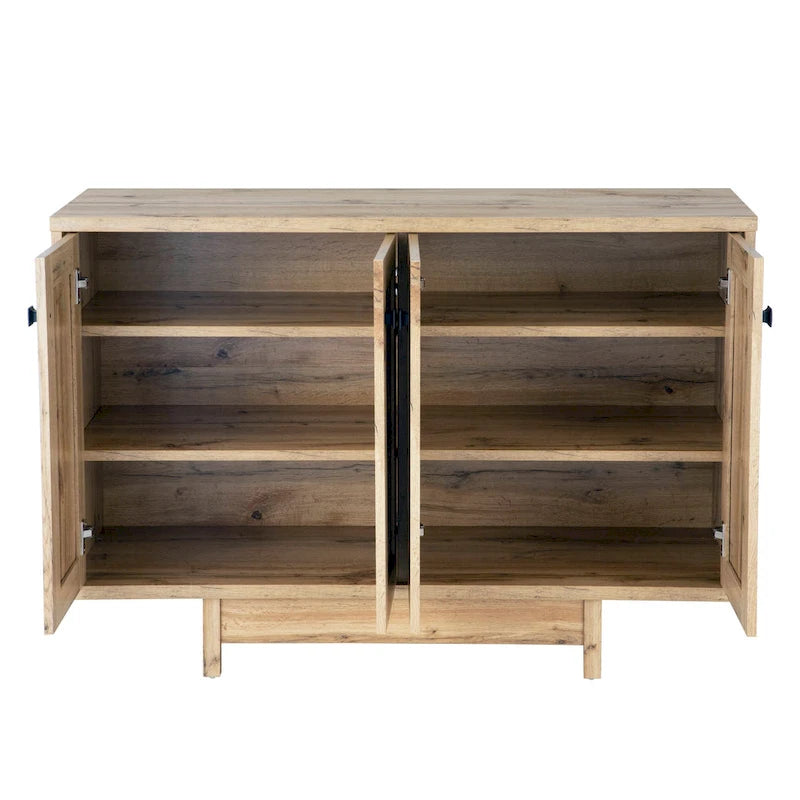 Rustic Wood Sideboard Storage Cabinet with 2 Doors – 47 Inch