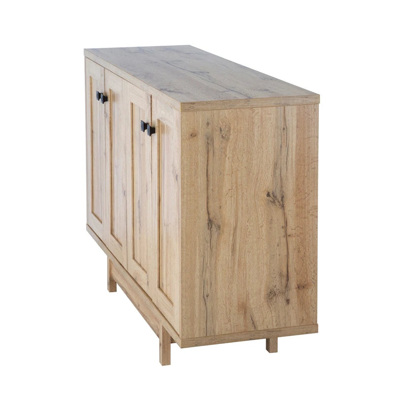 Rustic Wood Sideboard Storage Cabinet with 2 Doors – 47 Inch