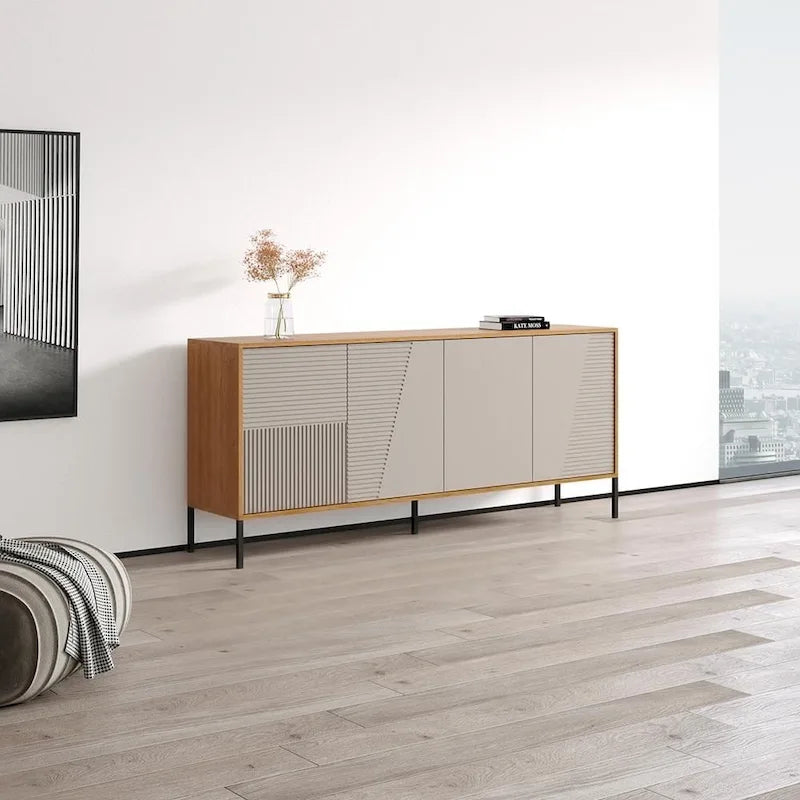 Modern Matte Sideboard Buffet Cabinet with Wide Storage