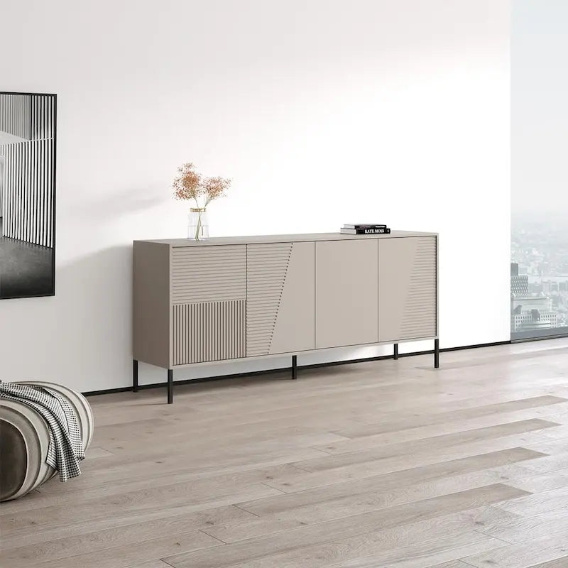 Modern Matte Sideboard Buffet Cabinet with Wide Storage