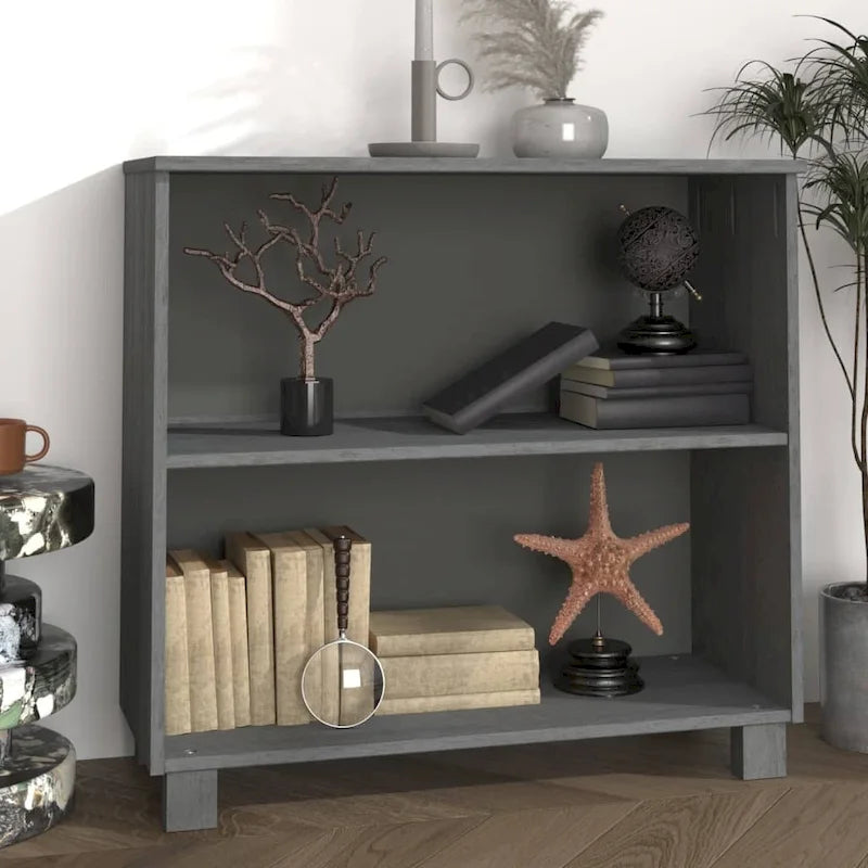 Solid Pine Wood Sideboard with 2 Open Shelves