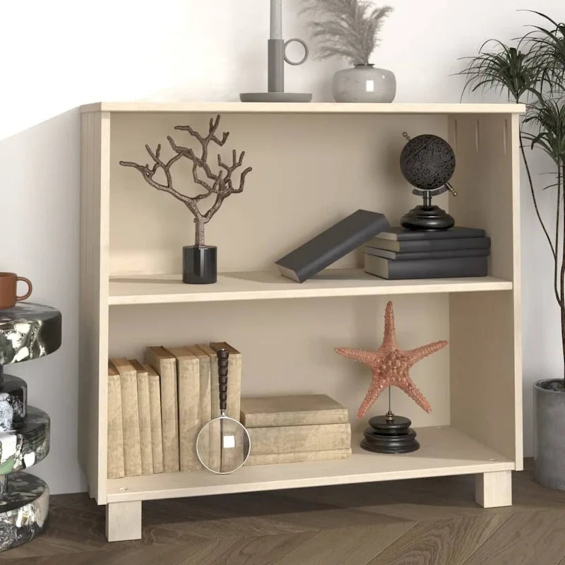 Solid Pine Wood Sideboard with 2 Open Shelves