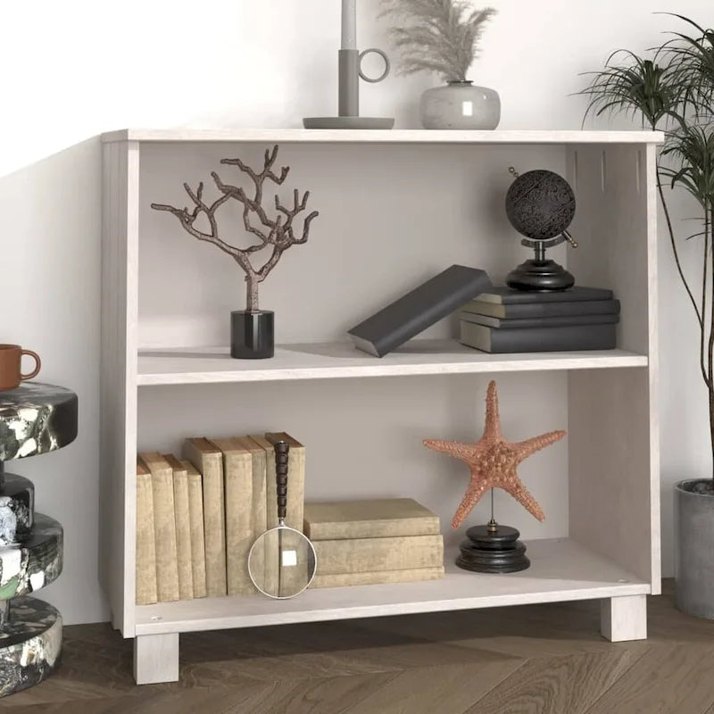 Solid Pine Wood Sideboard with 2 Open Shelves