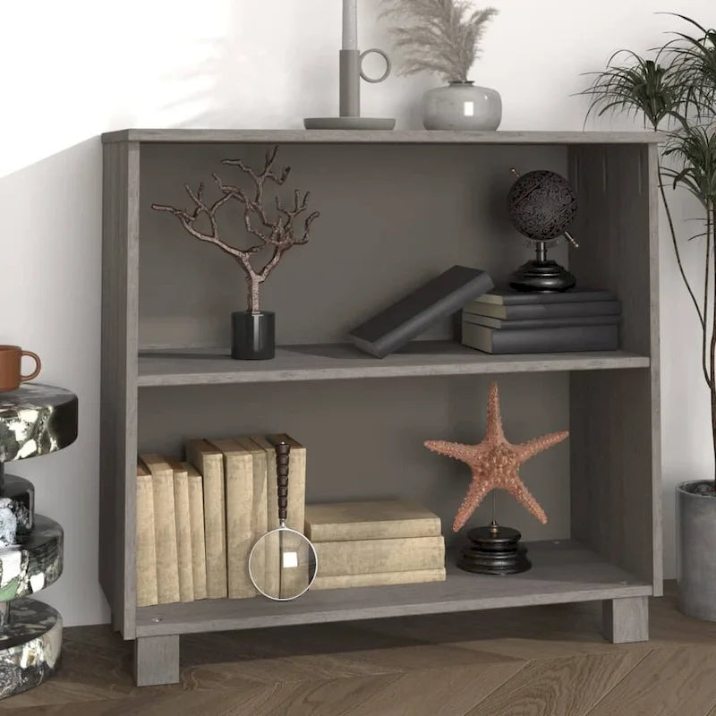 Solid Pine Wood Sideboard with 2 Open Shelves