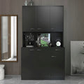 Tall Storage Wardrobe with 6 Doors, Open Shelf & Drawer