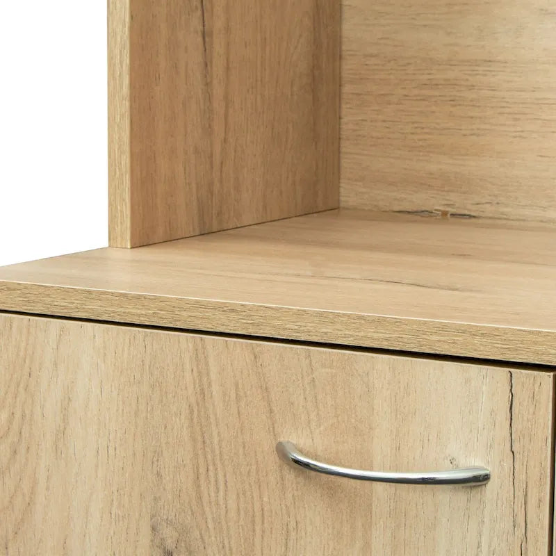 Tall Storage Wardrobe with 6 Doors, Open Shelf & Drawer
