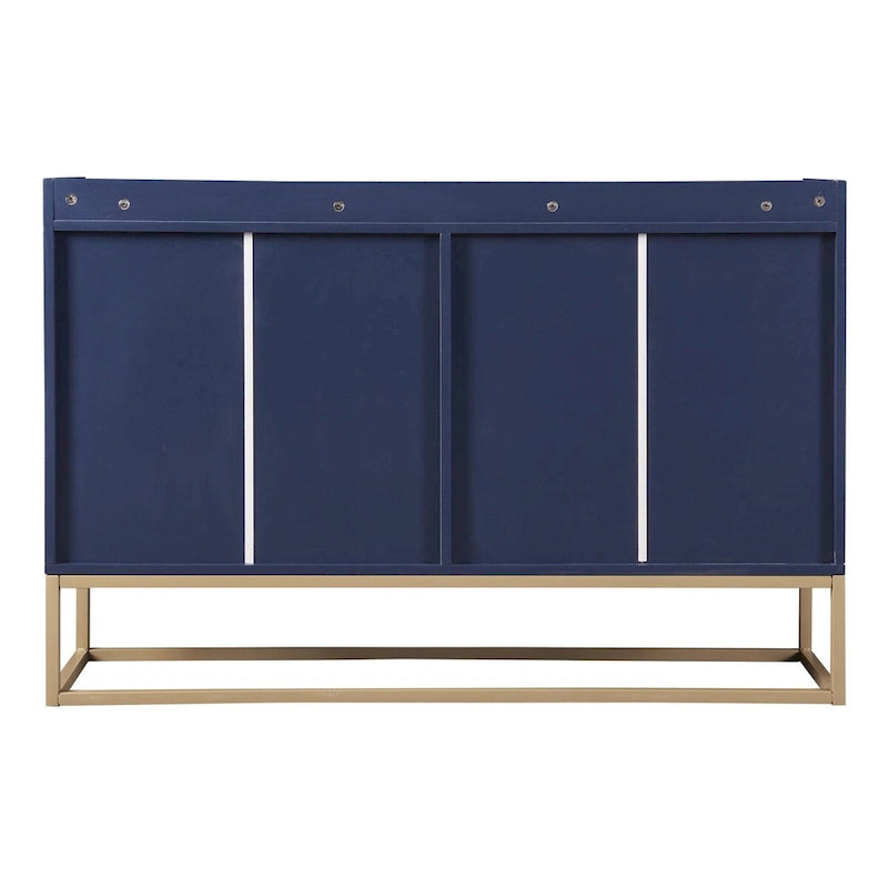 Modern Sideboard Buffet Cabinet with Push-Open Doors and Metal Legs