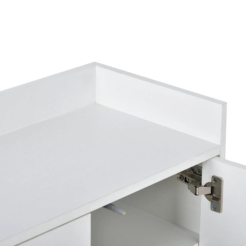 Modern Sideboard Buffet Cabinet with Push-Open Doors and Metal Legs