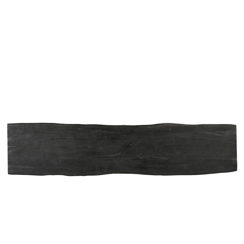 Solid Wood Dining Bench with Iron Legs