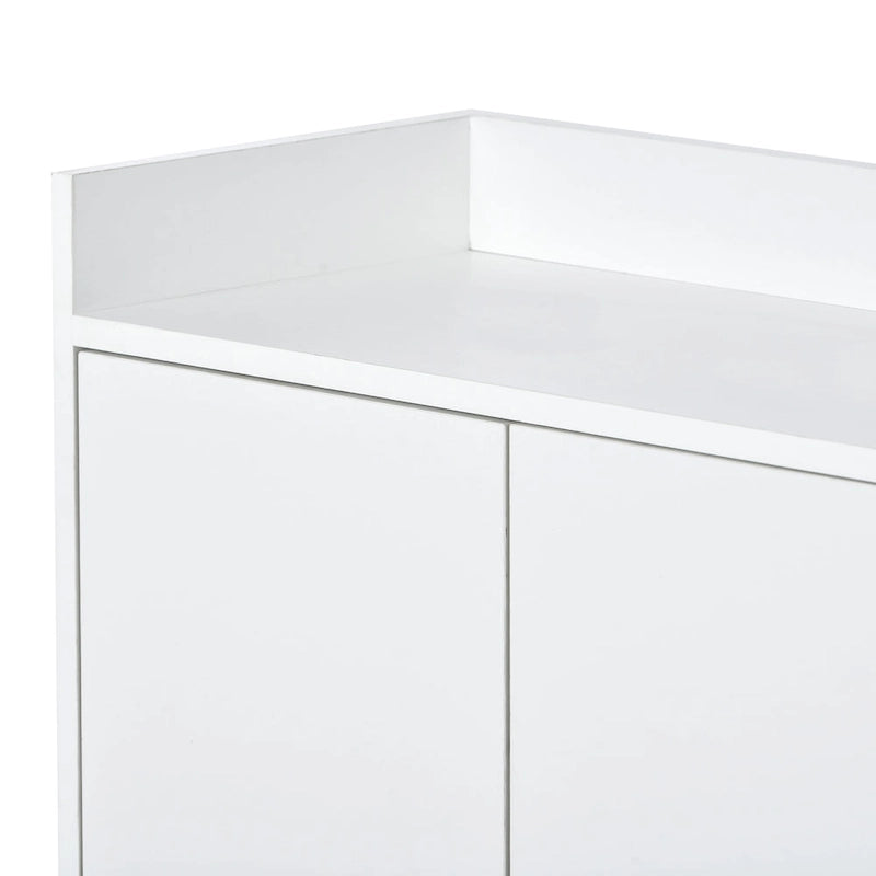 Slim Buffet Sideboard with Push-Open Doors & Adjustable Shelves