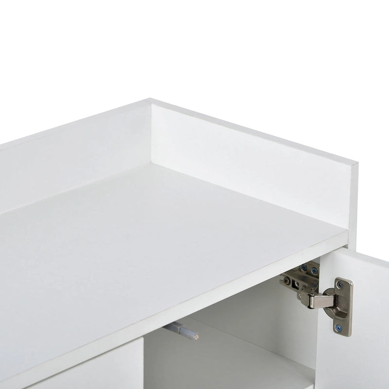 Slim Buffet Sideboard with Push-Open Doors & Adjustable Shelves
