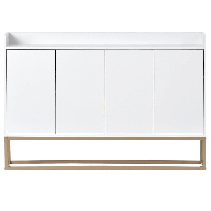 Slim Buffet Sideboard with Push-Open Doors & Adjustable Shelves