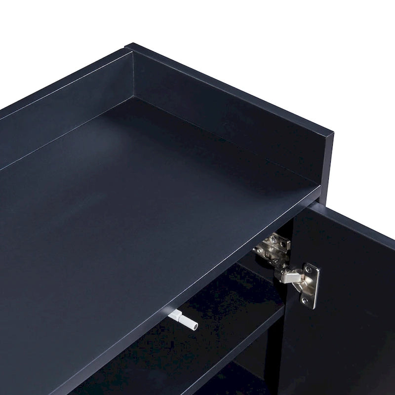 Slim Buffet Sideboard with Push-Open Doors & Adjustable Shelves