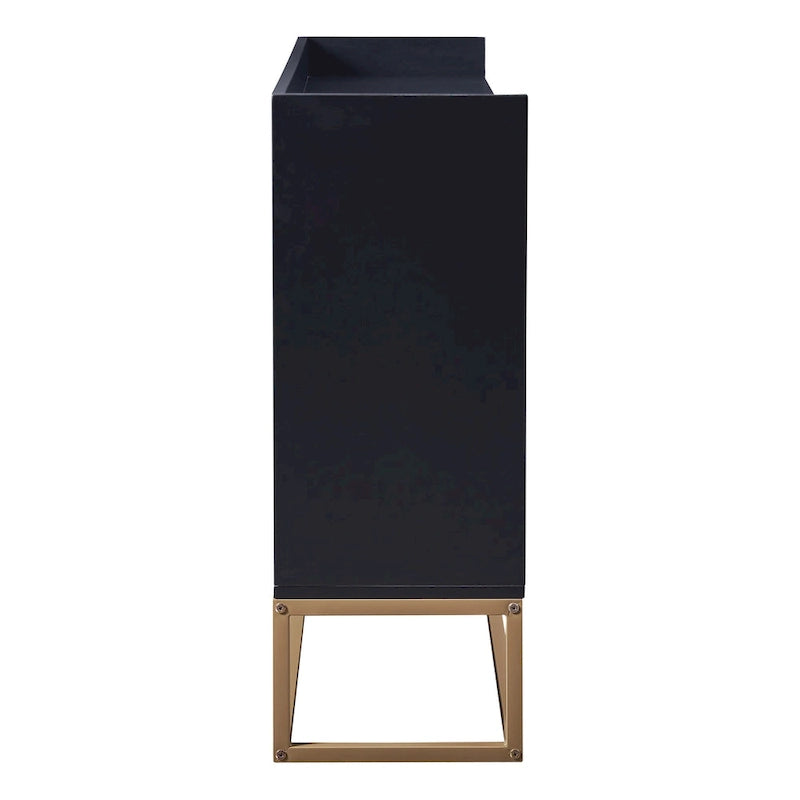 Slim Buffet Sideboard with Push-Open Doors & Adjustable Shelves