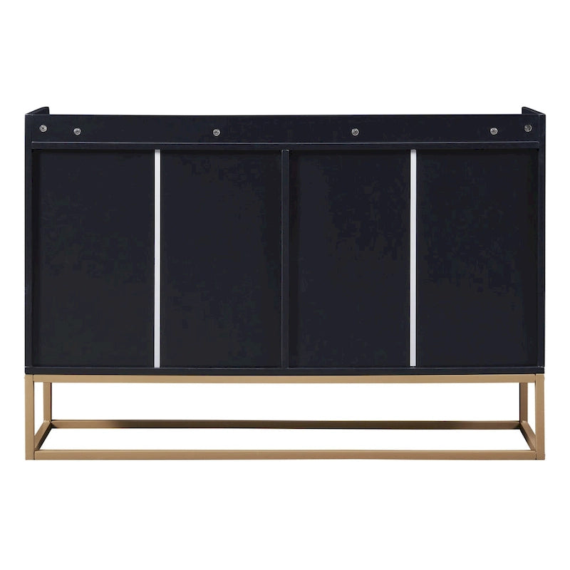 Slim Buffet Sideboard with Push-Open Doors & Adjustable Shelves