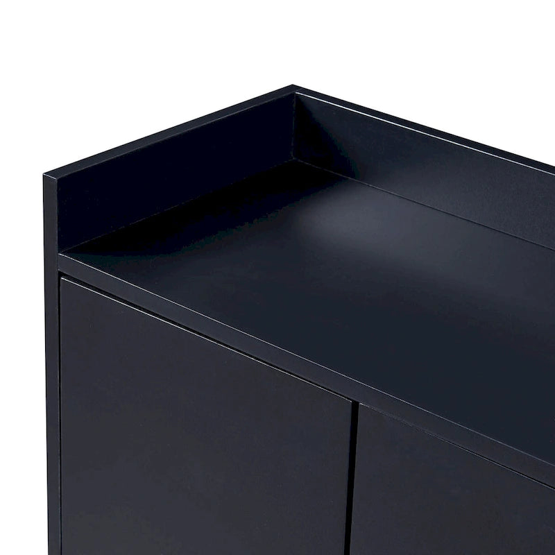 Slim Buffet Sideboard with Push-Open Doors & Adjustable Shelves