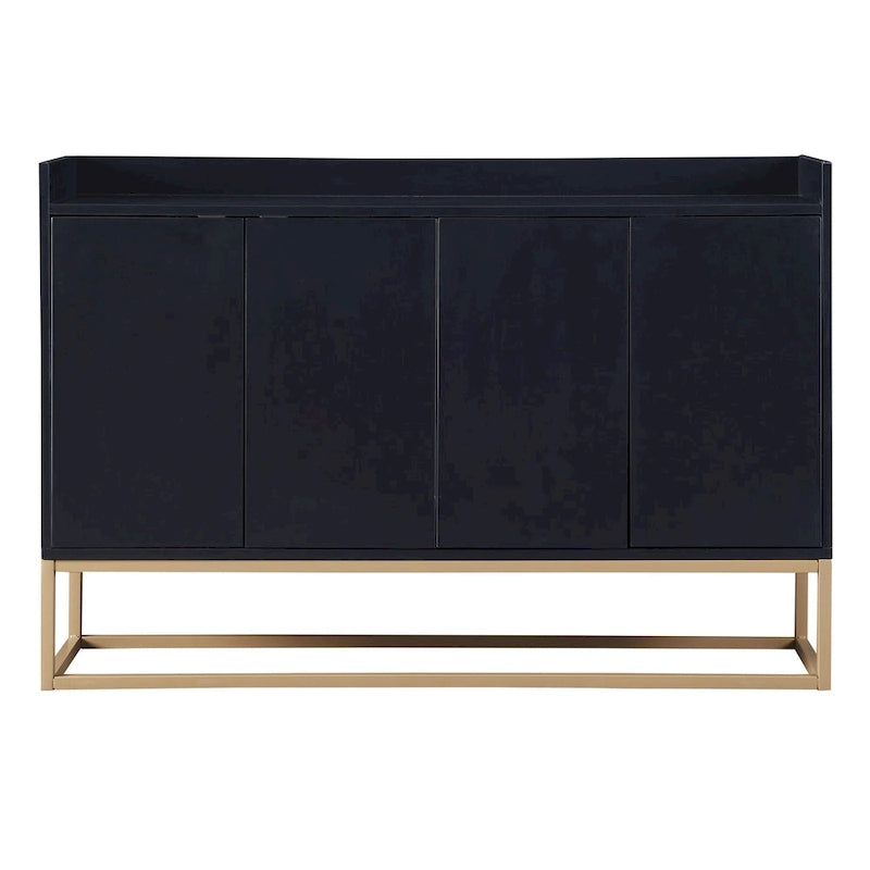 Slim Buffet Sideboard with Push-Open Doors & Adjustable Shelves