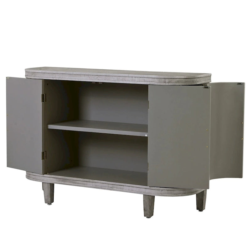 Storage Cabinet with Antique Pattern Doors