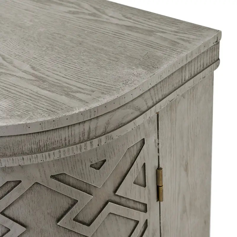 Storage Cabinet with Antique Pattern Doors
