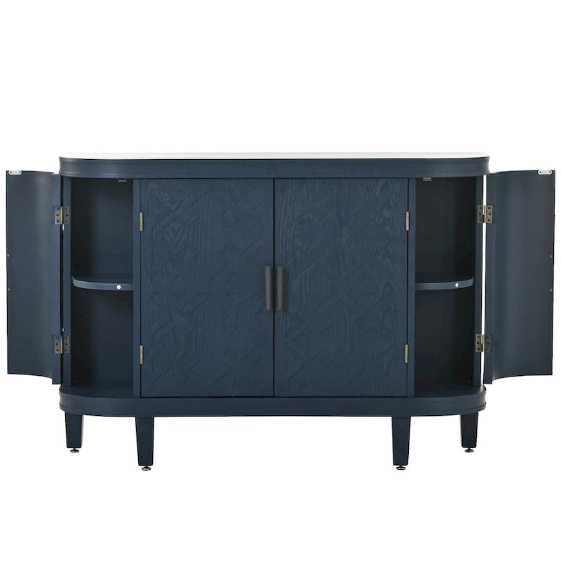 Storage Cabinet with Antique Pattern Doors