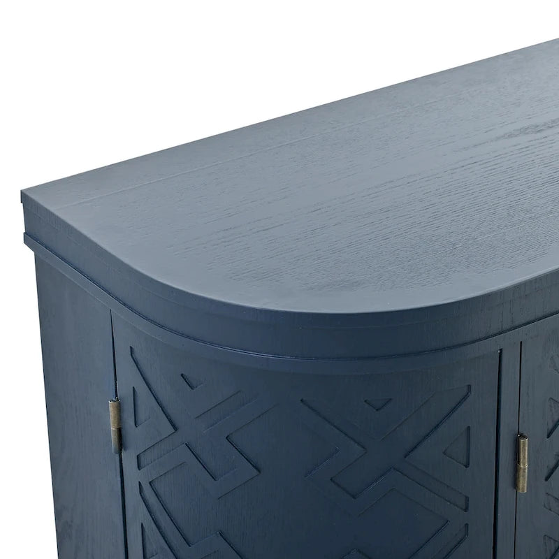Storage Cabinet with Antique Pattern Doors