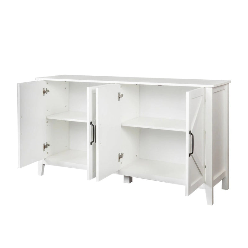 4-Door 4-Shelf Storage Sideboard Cabinet