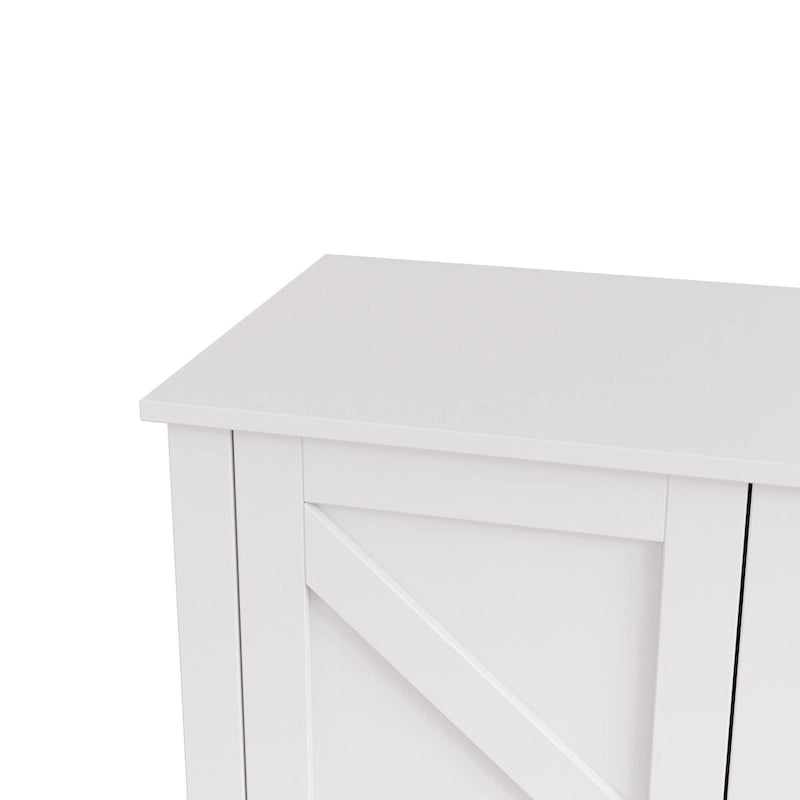 4-Door 4-Shelf Storage Sideboard Cabinet