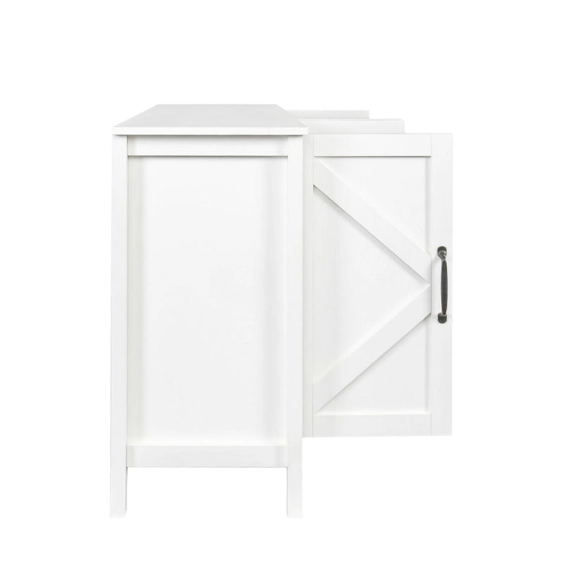 4-Door 4-Shelf Storage Sideboard Cabinet