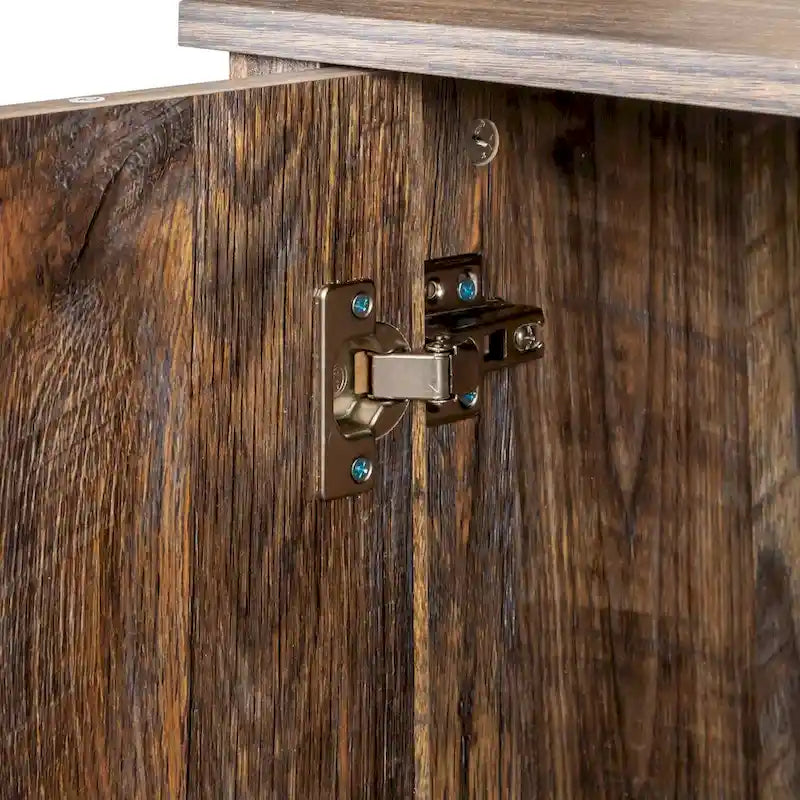 4-Door 4-Shelf Storage Sideboard Cabinet