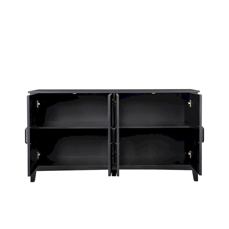 4-Door 4-Shelf Storage Sideboard Cabinet