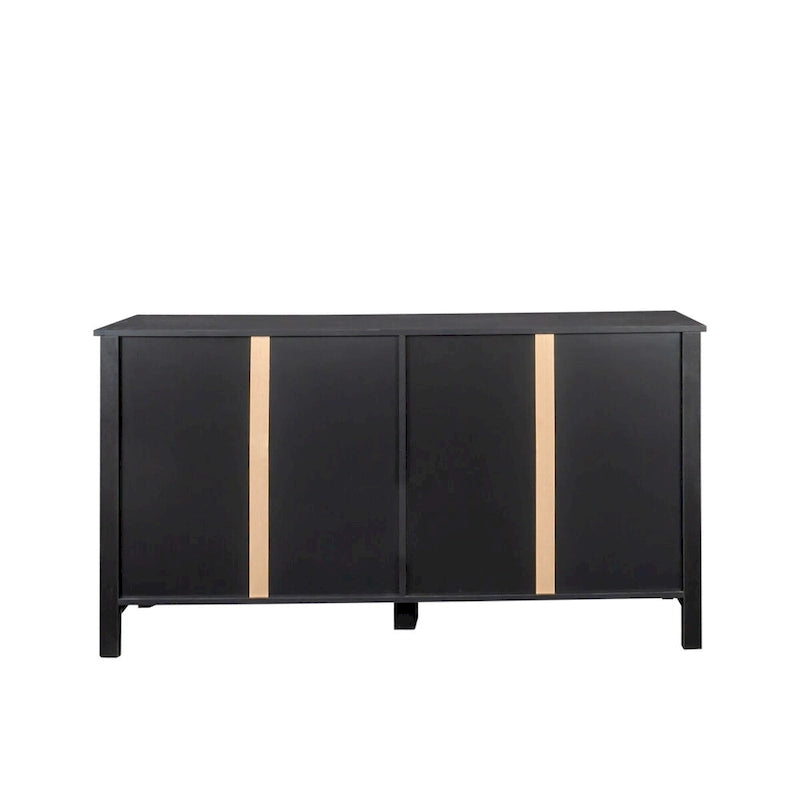 4-Door 4-Shelf Storage Sideboard Cabinet