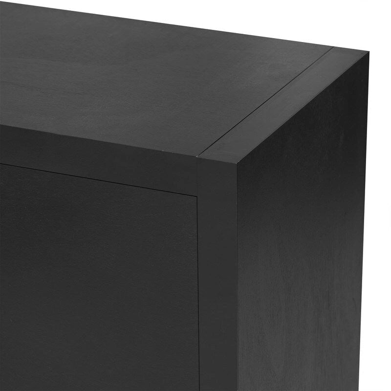Modern 4-Door Storage Cabinet with Adjustable Shelves and Sculptural Support Legs