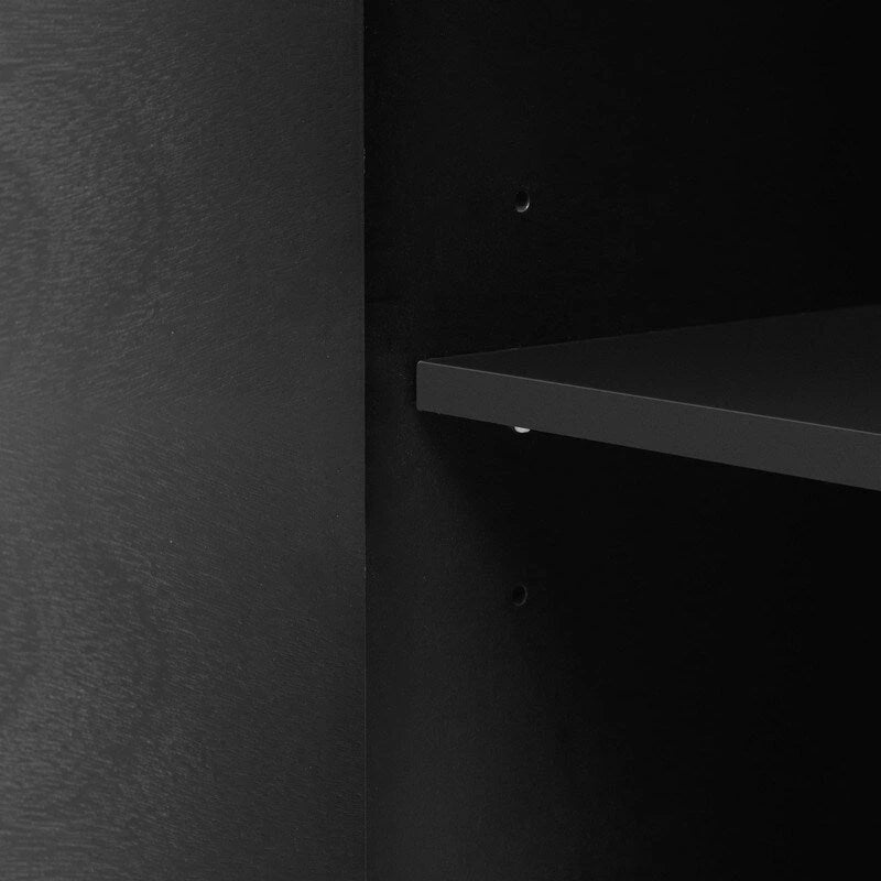 Modern 4-Door Storage Cabinet with Adjustable Shelves and Sculptural Support Legs